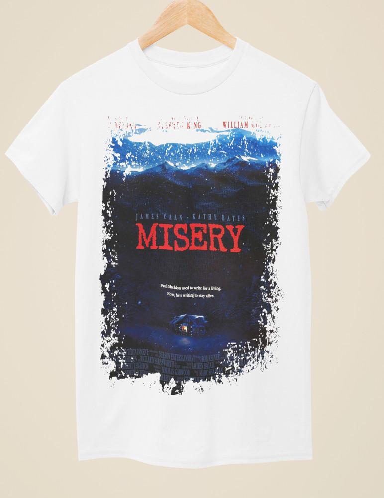 Misery - Movie Poster Inspired Unisex White T-Shirt Unisex T-Shirt XL