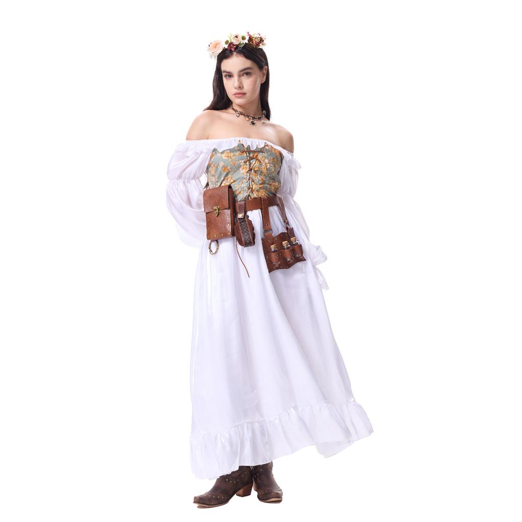 Women's Vintage Dresses Casual Sleeve A-line Role Play Dresses