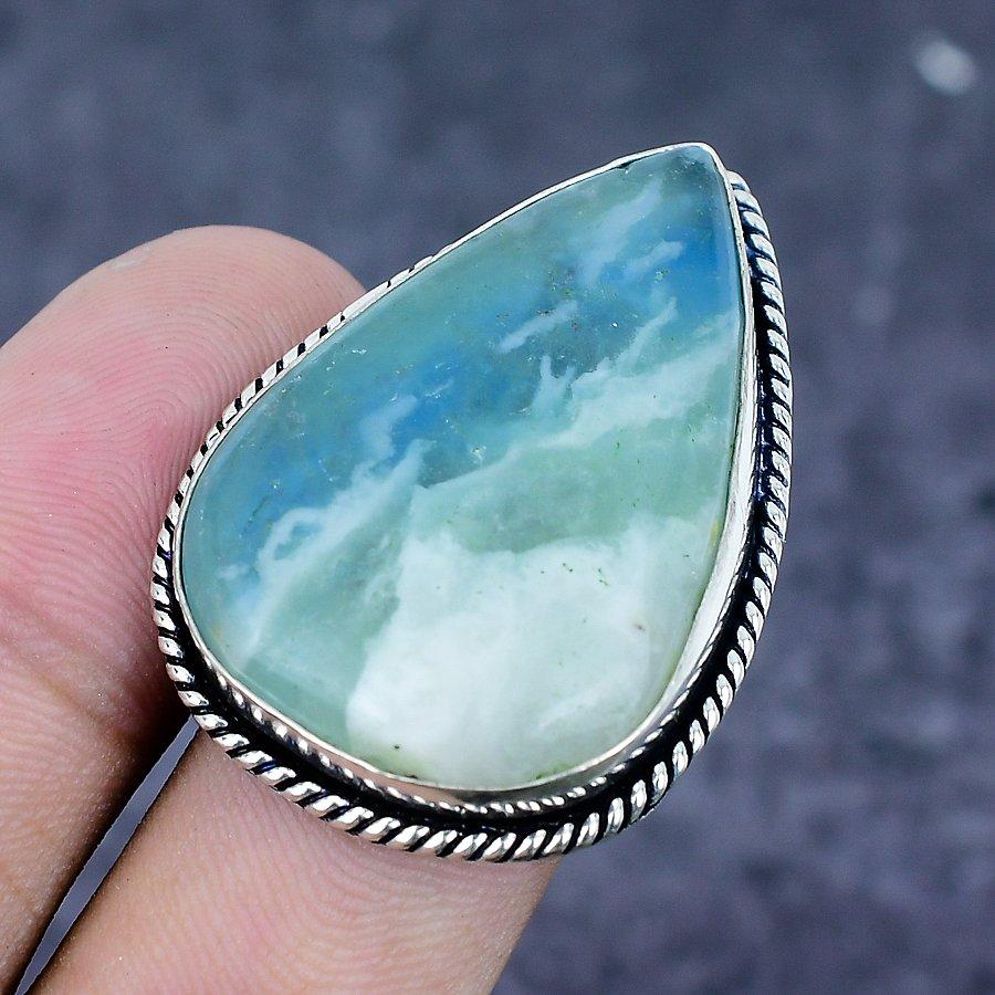 Fluorite Gemstone 925 Sterling Silver Jewelry Ring Size 7