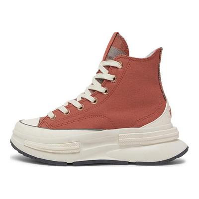 Lifestyle Comfortable Versatile Trendy High-Top Canvas Shoes Unisex Sneakers Brick-Red A12451C