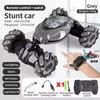 Rc Drift Car With Music Led Lights 2.4g Gesture Radio Remote Control Spray Stunt Car 360° Rotating Climbing Car Toys Gift