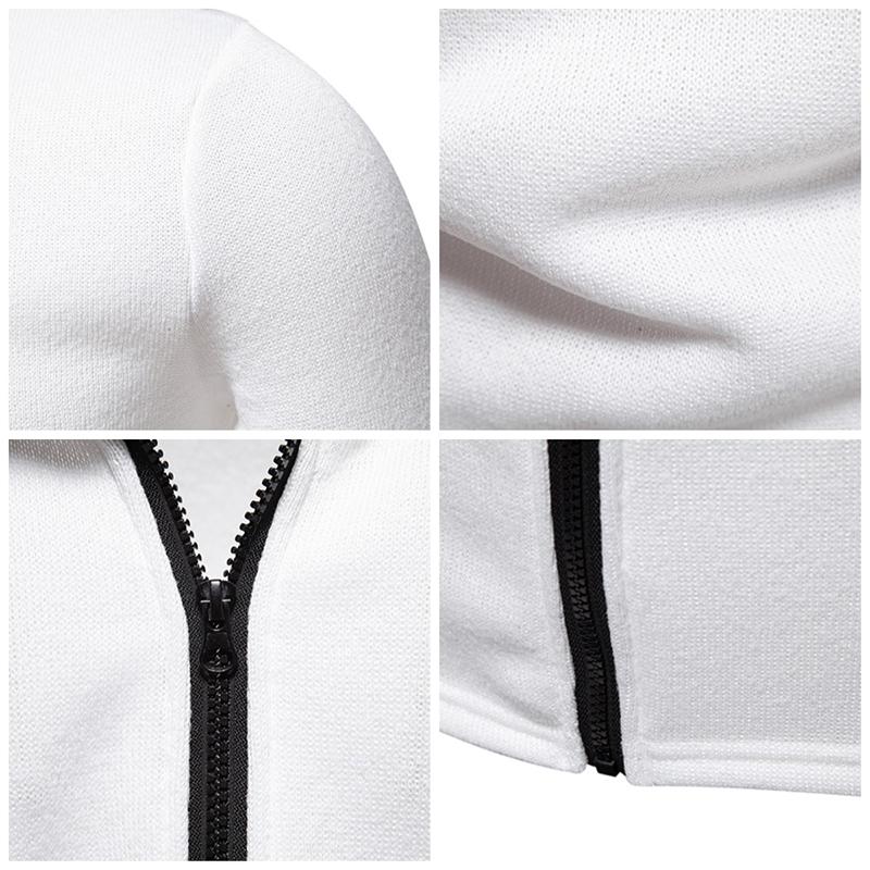 Autumn Winter Men's Zipper Sweatshirt Stand Collar Lightweight Casual Warmth Sport Cardigan Comfortable Dailywear