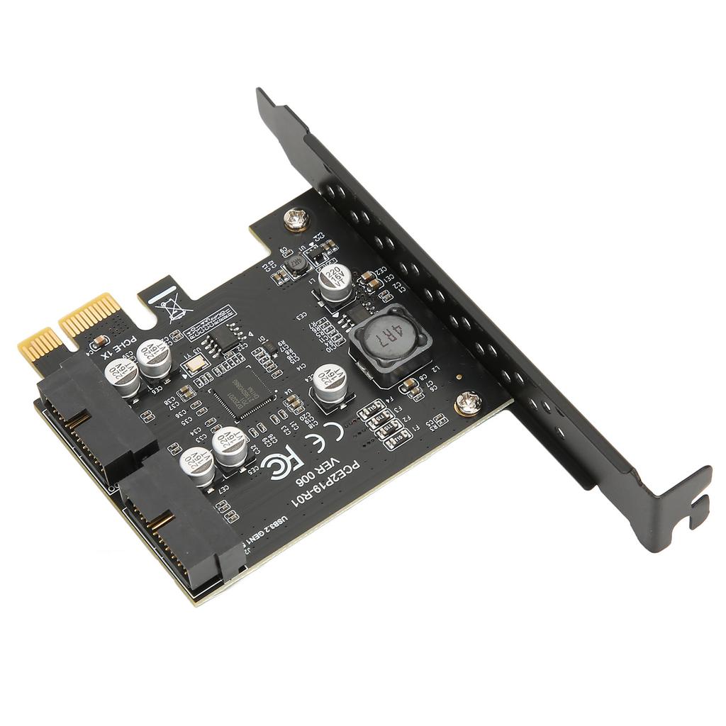 PCIE To USB 3.2 Expansion Card 5Gbps High Speed USB3.2 Front GEN1 Expansion Card Dual Port 19PIN Connector Riser Card