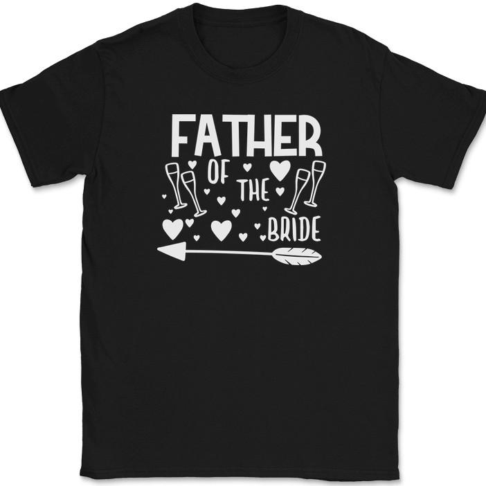 Father of the Bride T-Shirt Marriage Married Groom Family Group Gift Tee