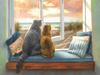 Diamond Mosaic Cat Full Drill Square Diamond Painting Animal Cross Stitch Embroidery Window Picture Rhinestones Wall Art