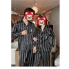 Couple Student Pajamas Ladies Artificial Ice Silk Thin Lapel Long-sleeved Long Pants Spring and Autumn Summer Homewear Cartoon