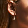 French Pearl Zircon Inlaid 18k Gold Plated Light Luxury Elegant Earrings For Women