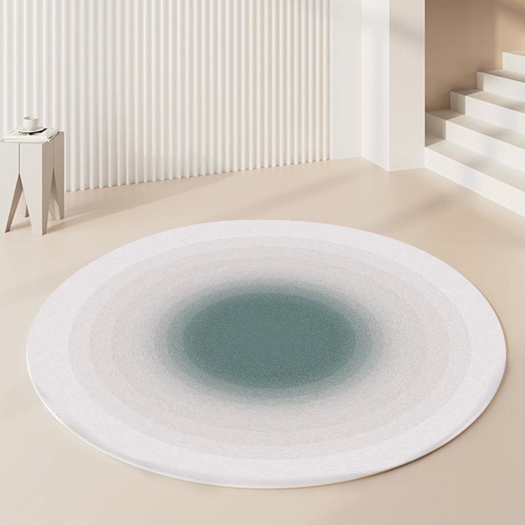 Leicht luxuriöse Teppiche für das Wohnzimmer, flauschige, weiche Teppiche für die Lounge, dicker, farbverlaufender runder Teppich, nordischer Stil, Schlafzimmerdekoration, rutschfeste Matte