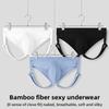 Men Sexy Hollow Out Solid Color U Convex Stretch Low Waist Triangle Briefs