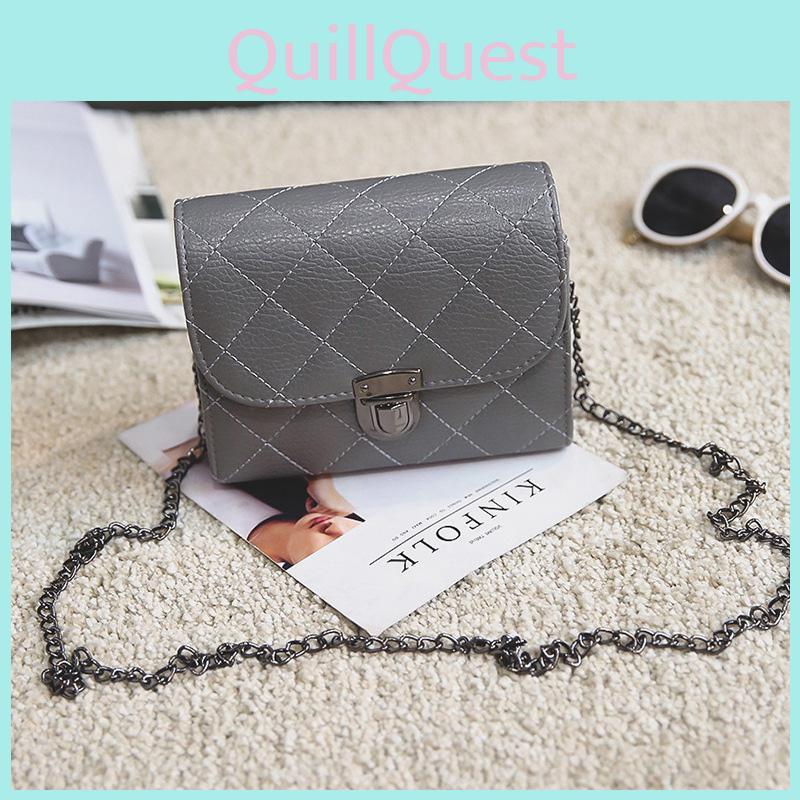 Elegant Pu Leather Female Hand Bags With Rivet Chain For Versatile Use
