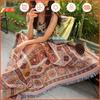 Bohemian Knit Blanket: Ideal for Sofa, Camping, Outdoor, Picnic, and Napping.