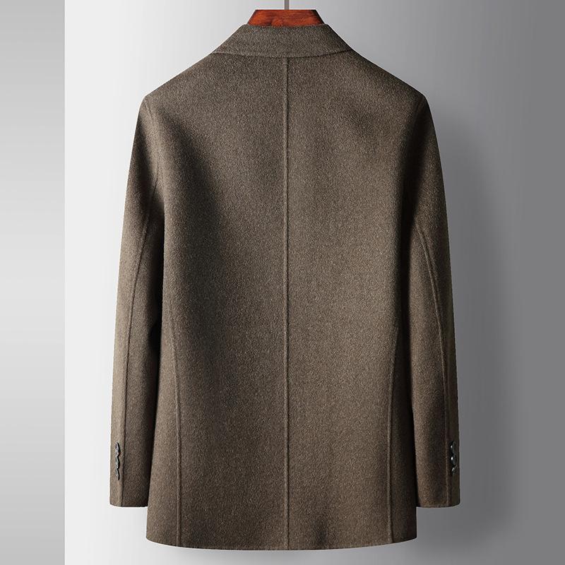 Autumn and Winter Handmade Wool Single West Middle-aged and Young People Solid Color Business Double-sided Woolen Suit Jacket