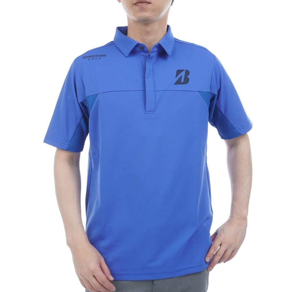 Bridgestone Golf Retro Short Sleeve Shirt EGM10A Men's BL