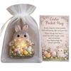 Easy To Carry Handmade Easter Pocket Hug Card Surprise Element Thoughtful Easter Surprise Card Acrylic Plane Rabbit Theme