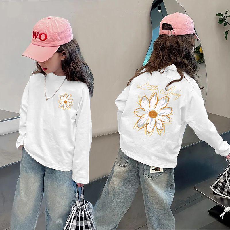 Mädchen Langarm Baumwoll-T-Shirt - Schickes Herbst/Winter Basis-Layer Oberteil