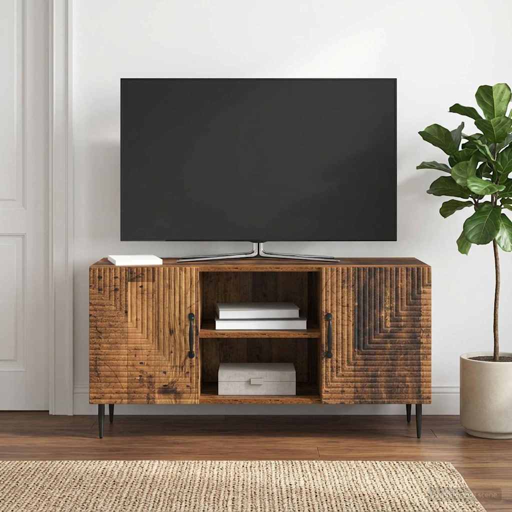 Vintage Style TV Stand Made of Reclaimed Wood 102 x 34.5 x 50 cm Particleboard