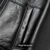Futing Men's Shearling Lined Genuine Leather Winter Jacket