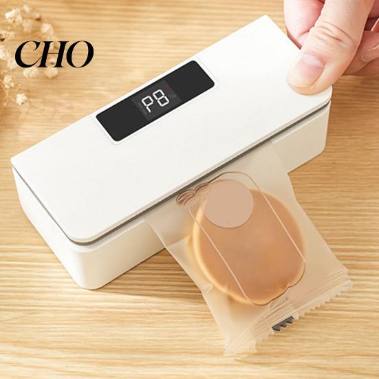 Sigillatrice a Caldo per Sacchetti di Plastica Mini Sealer, Macchina Ricaricabile con Display LED di Alimentazione, Regolabile a 8 Livelli, Portatile e Taglierina, Richiuditore per Patatine