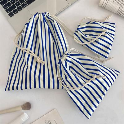 Floral Drawstring Makeup Bag Women Travel Cosmetic Organizer Portable Toiletry Storage Pouch Kawaii