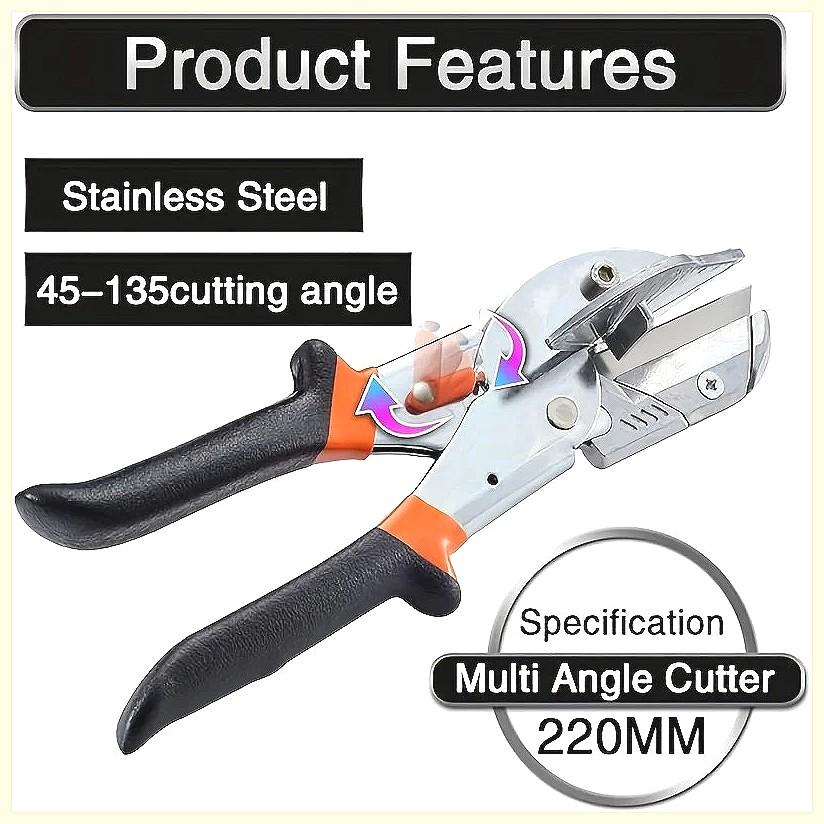 45-135 Degree Adjustable Miter Cutter – Multi-Angle Scissors for Plastic, PVC, Molding Trim, Wall Panels