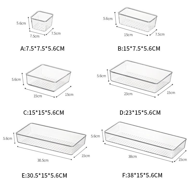 Japanische Transparente Schreibtisch Acryl Aufbewahrungsbox Schubladen Organizer Schmuck Make-up Organizer für Kosmetik Schrank Organizer