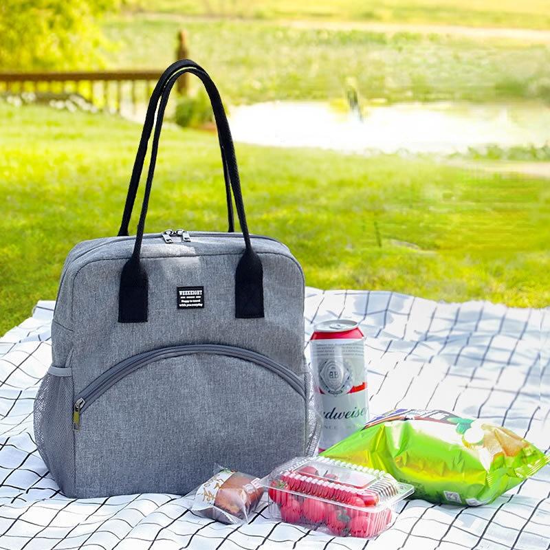 Portable Outdoor Picnic Bag Fresh Insulation Lunch Bag Thermal Insulated Bag Picnic Food Cooler Box Tote Storage Ice Bags