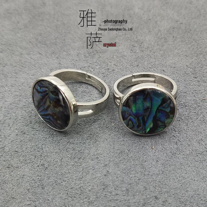 Teardrop Abalone Shell Turtle Ring – European & American Style Jewelry