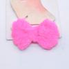 12Pcs 80*45mm Padded Plush Furry Bow Tie Flatback Scrapbooking Ornamnet Patches Accessories DIY Crafts Supplies