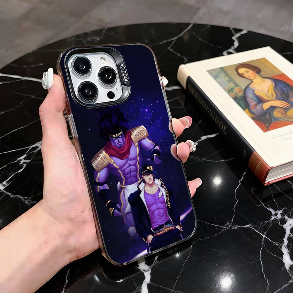 

COOL J-JoJo B-Bizarre A-Adventures Phone Case For iPhone 17,16,15,14,13,12,11 Plus,Pro Max,XS,Colored Silver Plated Inside Cover iPhone15promax