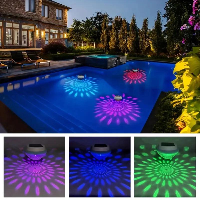 Solar Floating Pool Lights, LED Night Automatic Light, Day Automatic Light Charging, Color Changing Pond Light, Drift Light, Hot