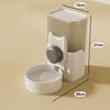 Pet Dog Cat Hanging Water Dispenser Automatic Feeding Drinking Water Bottle Rabbit Cage Hanging Plastic Material Gray 1000ml