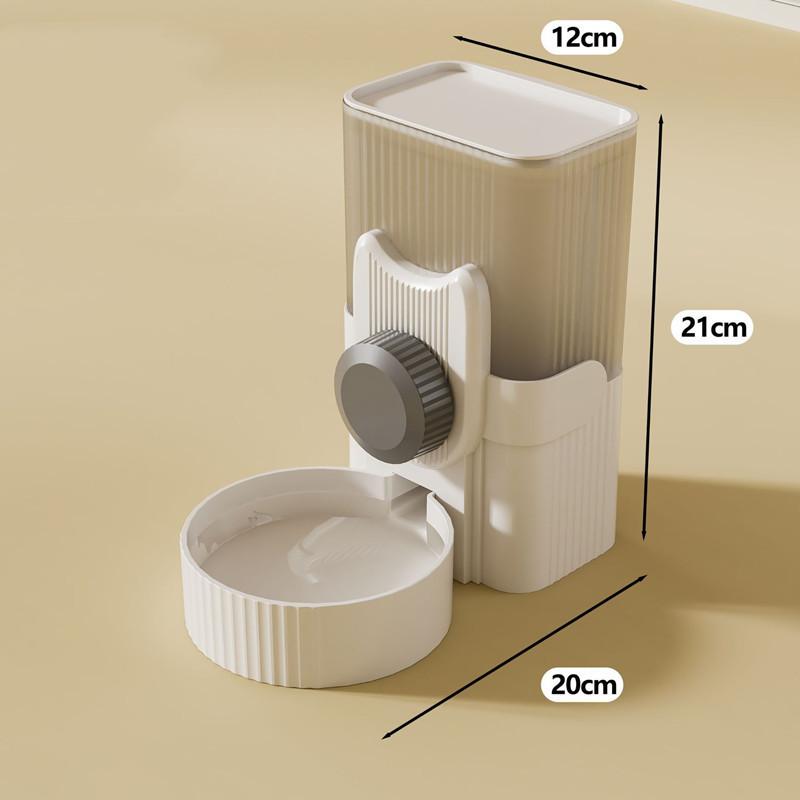 Pet Dog Cat Hanging Water Dispenser Automatic Feeding Drinking Water Bottle Rabbit Cage Hanging Plastic Material Gray 1000ml