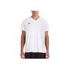 Under Armour Mens Training Series Striped Logo Print Comfortable V-Neck Short Sleeve T-Shirt Unisex Tops White 25500519-100