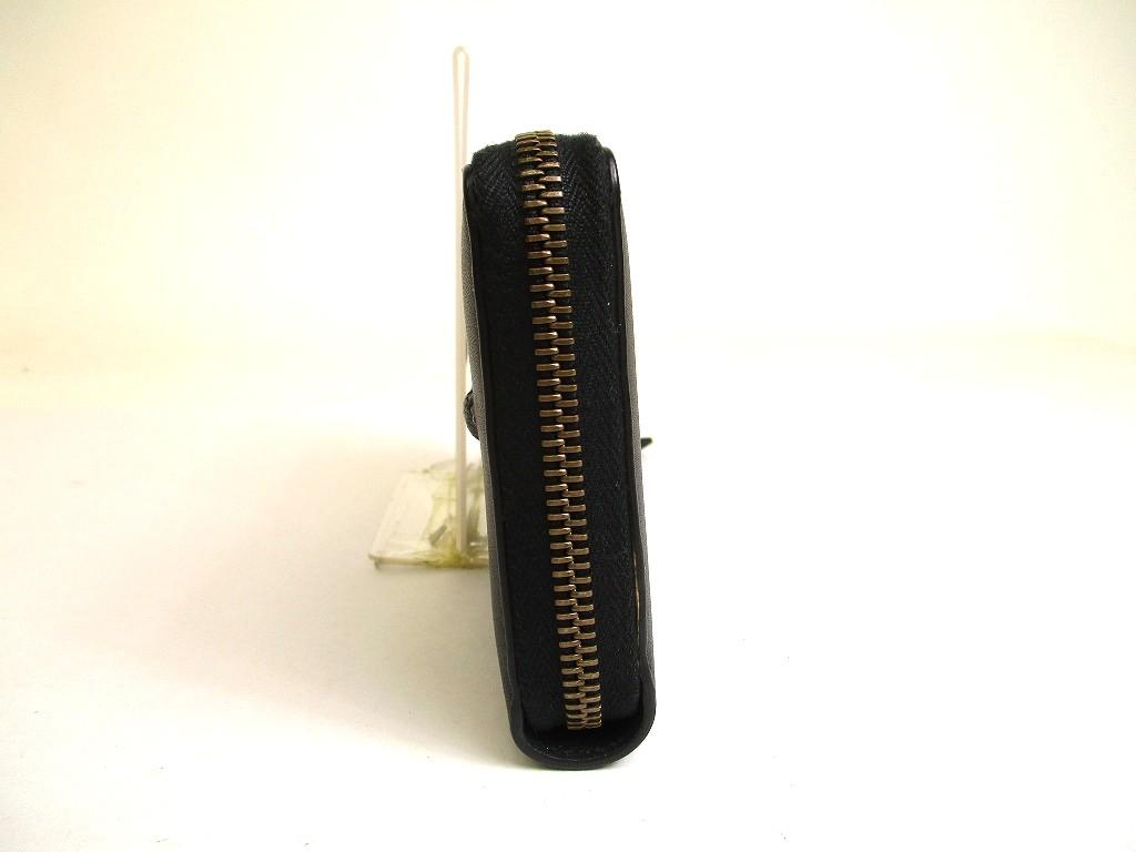 Authentic GUCCI Black Leather Snake Motif Round Zip Long Wallet #a872  Refurbished