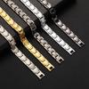 Ka Yi Jewelry Men's Hematite & Titanium Steel Magnetic Therapy Bracelet