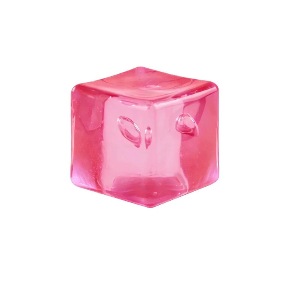 NeeDoh Livlig Klar Squishy Terning - Glansfull Finish Myk Stresslindrende Leketøy for Voksne