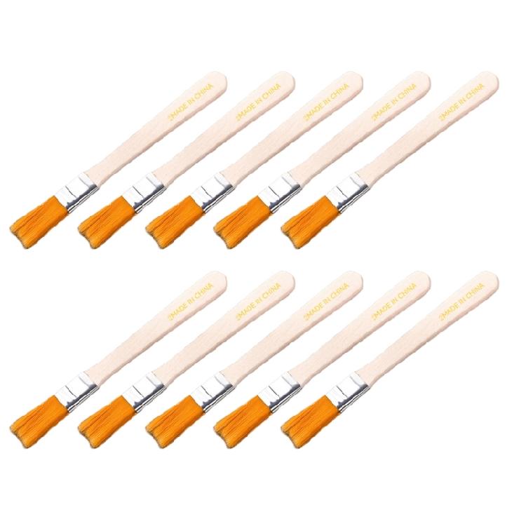 10Pieces Small Paint Brushes with Soft Bristles and Wood Handle Include Gloves for Wall Cabinets Fence and Touch Up