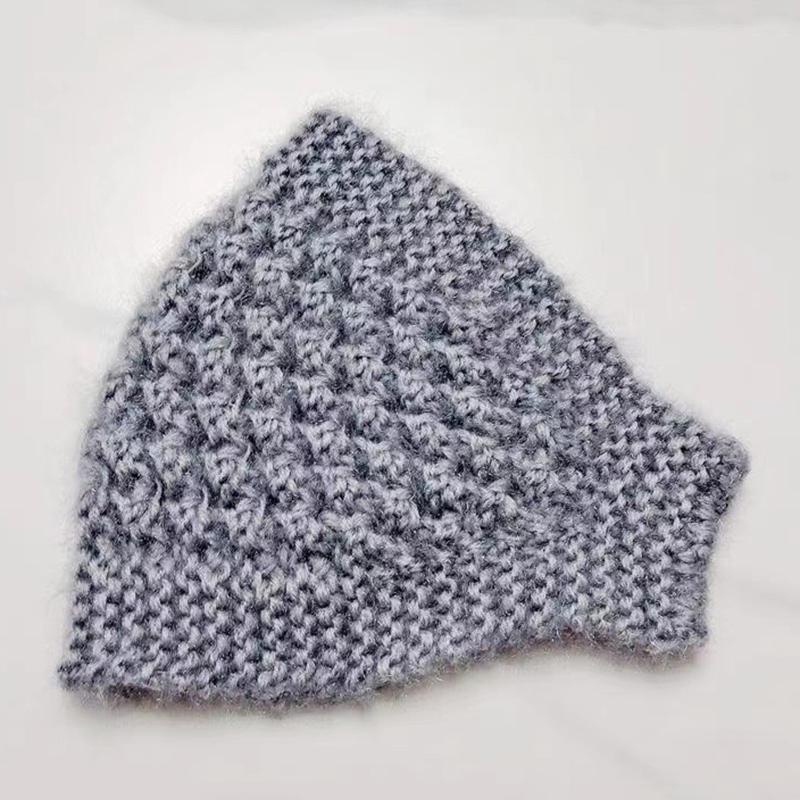 Autumn Winter Warm Knit Headband  Solid Color Elastic Hairbands For Women Girls Windproof Scrunchies Neckerchief Headwear