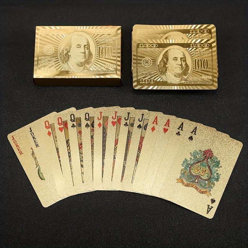 Gold Silver Waterproof Playing Cards Plastic Playing Cards Deck of Playing Cards Magic Playing Cards Christmas Gifts One Pair