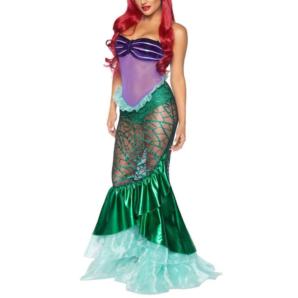 Halloween Women Mermaid Cosplay Costume Game Uniform Stage Performance Outfit