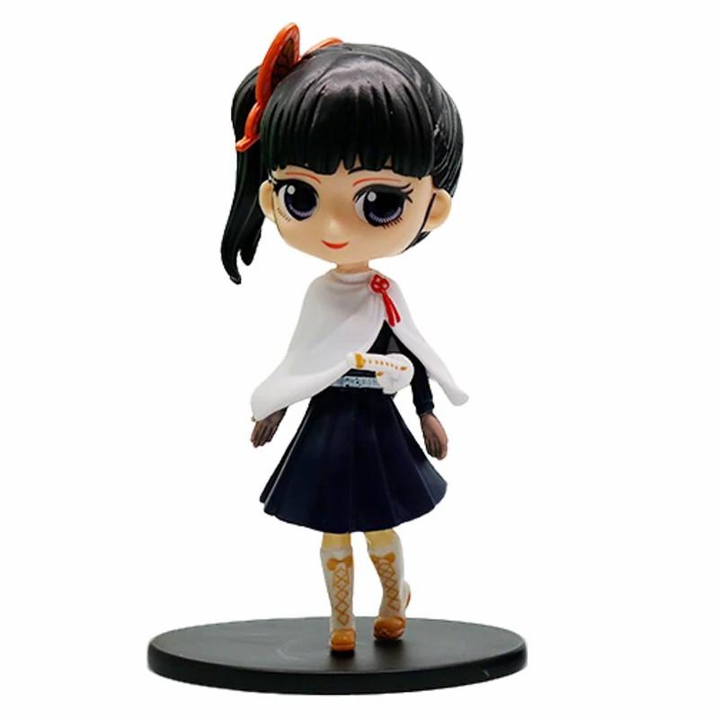 8pcs/Sets Q Posket Figure  Demon Slayer Mini Figurine Kimetsu No Yaiba Small PVC Dolls Desktop Decoration