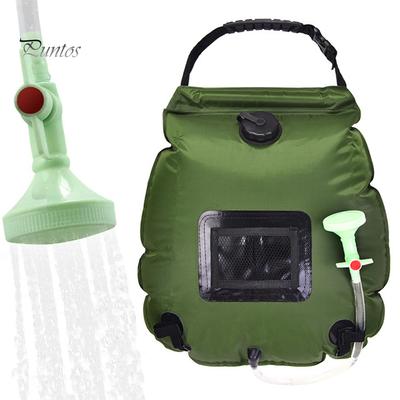 Puntos Outdoor Portable 20L Camping Hiking Solar Heated Shower Bathing Water Bag Pouch