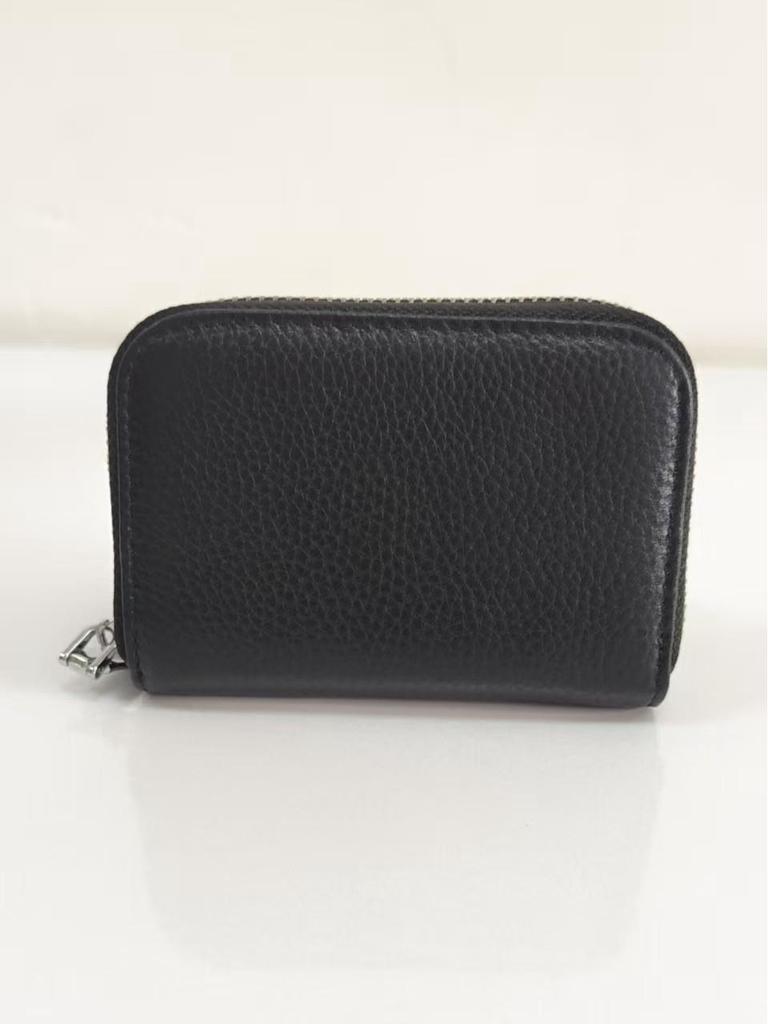 Best-Selling Women's Cowhide Zipper Accordion Card Holder with Multi-Card Slots