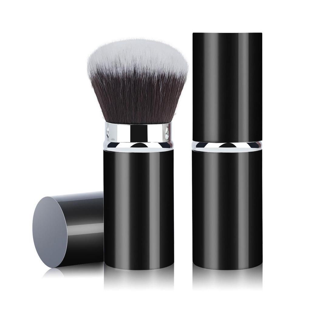 Compact Retractable Makeup Brush - Blush, Powder, Mushroom Head Tool