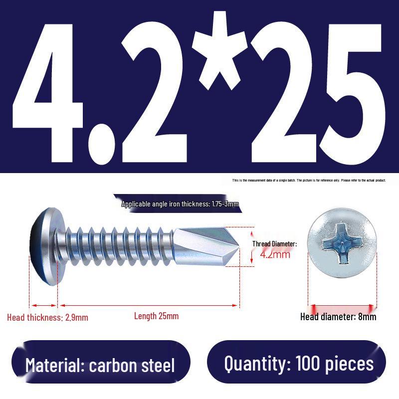 Stainless Steel 304 Phillips Round Head Self-Drilling & Tapping Screws, M3.9/M4.8/M5.5 Swallowtail Bolts