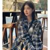 Plaid Shirt Men's and Women's Spring and Summer New Lazy Style Retro Loose Shirt Cardigan Jacket Long-sleeved Top