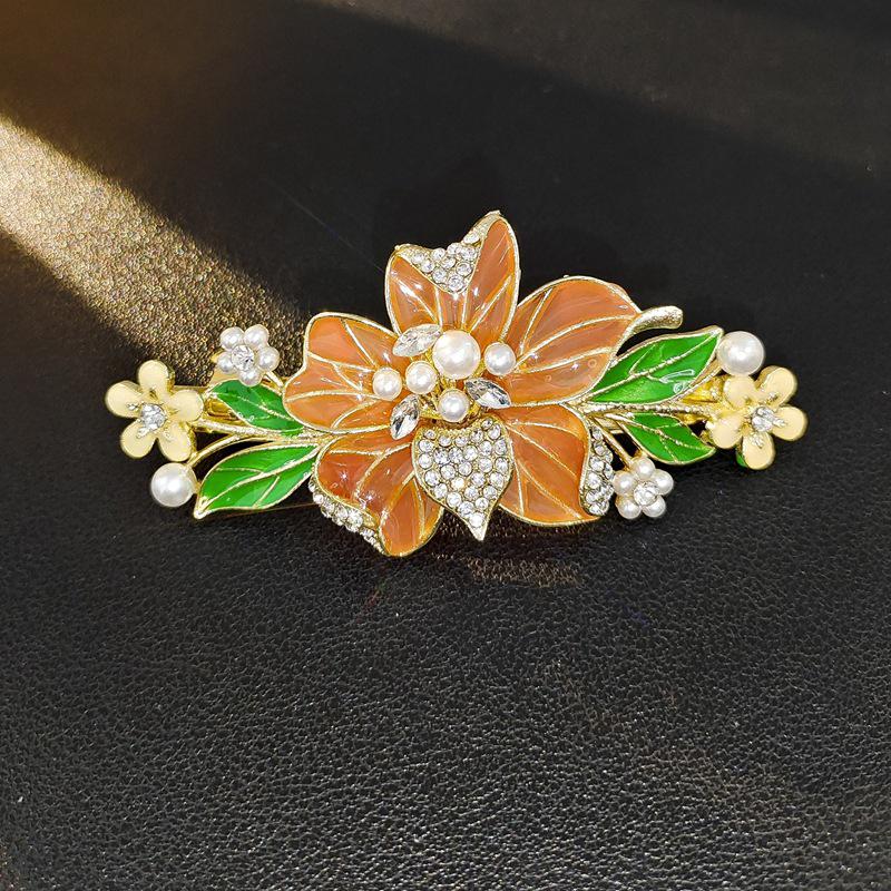 Elegant Retro Butterfly Flower Hairpin with Bow - Hanfu Cheongsam Style