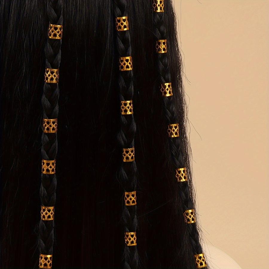 50 stücke Dreadlock Haar Ringe Einstellbare Manschette Clip Haar Zöpfe Schmutzige Zöpfe Perlen Haarnadel Schmuck Haar Zubehör