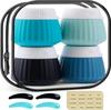 Lyrovo Travel Containers Cream Jars for Toiletries Kit BPA Free, Leak-proof 40ml Travel Size Containers, Travel Accessories Organizer with Lid for