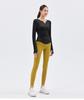 2023 Spring V-Neck Long Sleeve Yoga Top with Chest Pads - Women's Running and Fitness Wear